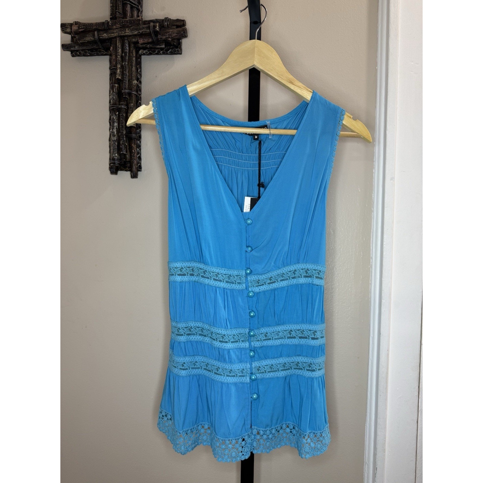Nwt $84 Dolce Cabo Lace Tank Top Size Medium